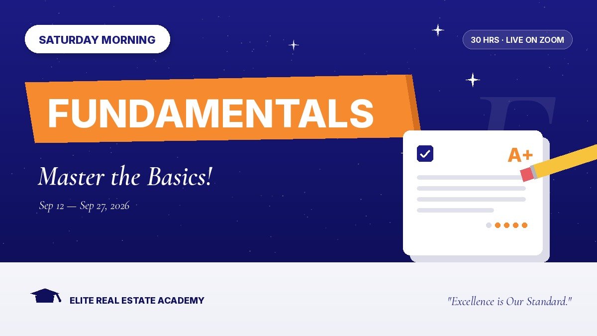 Real Estate Fundamentals — Morning Weekend